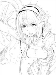 1girls clenched_teeth crying crying_with_eyes_open eyes_rolling_back fire_emblem fire_emblem_fates medium_breasts monochrome nintendo parumezan restrained rough_sketch runny_nose sakura_(fire_emblem) tears