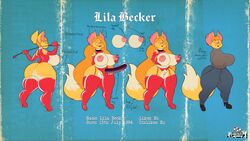 absurd_res anthro ass big_breasts big_butt breasts domestic_cat english_text felid feline felis female hi_res lilia_becker mammal solo text thatyellowrad wide_hips