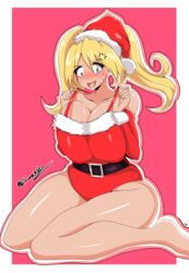 1girls armwear bare_shoulders barefoot bbw belt big_breasts blonde_hair blue_eyes blush boruto:_naruto_next_generations busty canon_genderswap christmas cleavage clothed clothing elbow_gloves feet female female_focus female_only festive fully_clothed gender_transformation genderswap genderswap_(mtf) hat kneeling large_breasts long_hair naruko naruto naruto_(series) no_bra no_pants on_knees open_mouth pale-skinned_female pale_skin revealing_clothes rule_63 santa_costume santa_hat senak012 sexy_no_jutsu sitting sleeves solo solo_female solo_focus thick_thighs thighs tied_hair twintails uzumaki_naruto voluptuous whisker_markings whiskers yellow_hair