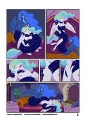 alicorn amaichix anthro apode asphyxiation breasts choking coiling comic comic_page dark_persona death draconcopode duo equid equine female female/female female_death friendship_is_magic hasbro hi_res horn horse incest lamia legless mammal my_little_pony naga nightmare_moon_(mlp) nipples nude page_2 page_number pony princess_celestia_(mlp) princess_luna_(mlp) reptile scalie serpentine sisters snake snuff split_form text url wings yuri