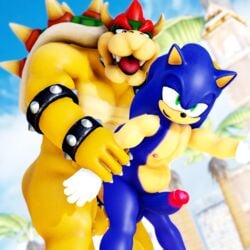 1:1 2boys 3d anal anal_sex anthro balls belly big_dom_small_sub blue_body blue_fur bowser chubby_male clothing digital_media_(artwork) eulipotyphlan fur gay genitals gloves green_eyes handwear hedgehog hi_res koopa male male/male male_anal male_only male_penetrated male_penetrating male_penetrating_male malicekira mammal mario_(series) nintendo nipples nude open_mouth overweight overweight_male penetration penile_penetration penis penis_size_difference ridiculous_fit scalie sex size_difference slightly_chubby smaller_penetrated sonic_(series) sonic_the_hedgehog spikes stomach_bulge super_mario_bros. tight_fit video_games yaoi