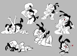 animaniacs animaniacs_(2020) anthro blowjob breast_grab deep_penetration fellatio from_behind hello_nurse heloise_nerz high_heels large_breasts masturbation missionary_position nurse pussy romantic sex vaginal viennese_oyster warner_brothers yakko_warner