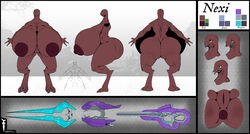 absurd_res alien anthro anus ass big_breasts breasts curiousgarchomp dnp101 english_text female female_sangheili genitals halo halo_(series) hi_res huge_breasts humanoid hyper melee_weapon microsoft nexi nipples pussy red_body red_skin sangheili sword text thick_thighs video_games weapon xbox_game_studios