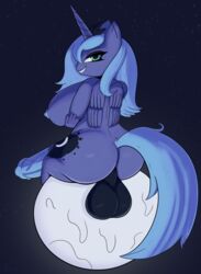 1futa 2020 alicorn anthro ass backsack balls big_breasts big_penis breasts equid friendship_is_magic futanari genitals green_eyes gynomorph hi_res horn intersex mammal my_little_pony nipples not_safe_for_reality nude penis princess_luna_(mlp) solo wings