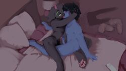 2boys 2d absurd_res anthro anthro_male bed bedroom bovid caprine deltarune duo eyewear faceless_character faceless_male frottage furniture furry furry_male gay genitals glasses goat handjob hi_res holding_head horn human human_male human_on_anthro humanoid humanoid_male interspecies kissing kris_(deltarune) male male/male male_only mammal mammal_humanoid monster pawpads paws penile penis pompsadoodle ralsei romantic_ambiance sex tongue undertale_(series) video_games yaoi