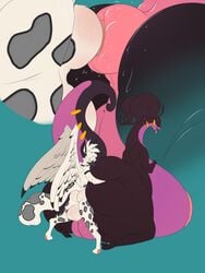 3:4 absurd_res anthro ass avian balls big_balls big_breasts big_butt breasts female genitals goodra gryphon hi_res male mythological_avian mythology nintendo pokémon_(species) pokemon pokemon_(species) straight thatyellowrad video_games