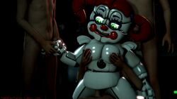 3d 3d_(artwork) 3d_animation animated animatronic anthro baby_(fnafsl) breast_grab breasts canon_appearance circus_baby circus_baby_(fnaf) circus_baby_(original) derpyduck faceless faceless_human faceless_male female female_focus five_nights_at_freddy's full_color gif group group_sex hand_on_breast handjob human human_on_humanoid human_penetrating_humanoid humanoid humanoid_penetrated living_machine low_res male mammal out_of_frame penetration penile penis_in_pussy robot sex short_playtime solo_focus straight vaginal_penetration video_games