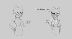 angry anthro cartoon_network cum cum_on_clothes domestic_cat gilf handjob i_love_old_women mary_senicourt the_amazing_world_of_gumball unseen_male_face