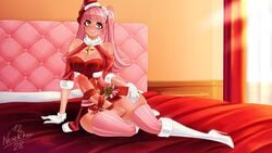 1futa alternate_costume bangs bare_thighs bedroom bedroom_eyes blush breasts christmas cleavage fire_emblem fire_emblem:_three_houses fire_emblem_heroes futa_only futanari gloves hat high_heels hilda_valentine_goneril huge_cock human large_breasts large_penis looking_at_viewer lying_on_side nenerhea nintendo on_bed on_side penis pink_eyes pink_hair ribbon ribbon_around_penis santa_hat shy_smile skindentation smile solo testicles thick_thighs thighhighs