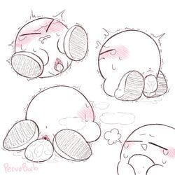 1girls anus ashamed birth birthing blush blushing crying cute egg egg_laying eyes_closed feet female female_only genderswap kirby kirby_(series) monochrome nintendo pain pervoborb pregnant pussy simple_background solo solo_female sweat sweating tear tears vagina watermark white_background