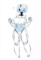 1girls anthro flawsy floppy_disk original robot robot_girl tagme tits