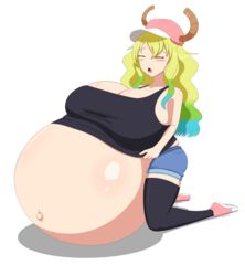 1girls breasts cleavage female female_only huge_belly huge_breasts hyper_belly hyper_pregnancy miss_kobayashi's_dragon_maid pregnant quetzalcoatl_(dragon_maid) ready_to_pop solo spooky-gh0st