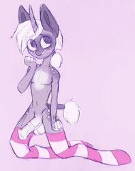 absurd_res anthro clothing embarrassed equid equine fan_character femboy footwear genitals girly hasbro hi_res horn horse kneeling legwear male mammal my_little_pony mythological_creature mythological_equine mythology nitrus penis pony sketch socks solo solo_focus stripes thigh_highs unicorn