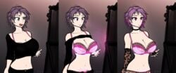 bra breast_expansion breasts cleavage female female_only lacy_bra lewd-zko mind_control panties tagme undressing zko