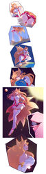 ahri angelgts destruction female female_only fox_ears fox_tail giantess growth huge_breasts kitsune league_of_legends multiple_tails thick_thighs wide_hips