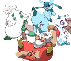 2009 abomasnow anal_sex anus ass blush confused cum delibird eeveelution froslass generation_2_pokemon generation_4_pokemon glaceon nintendo nipples pixiv137355 pokemon pokemon_(species) pokephilia thighs worried