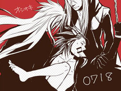 3boys axel_(kingdom_hearts) disney gay kingdom_hearts male male_only monochrome penis saix square_enix tagme xemnas yaoi