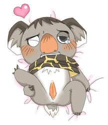 animal_crossing artist_request blush heart male male_only nintendo one_eye_closed ozzie_(animal_crossing) penis year_request