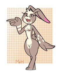 1girls antylamon bandai_namco bunny_girl digimon digimon_(species) female furry harinezumi_mr nude nude_female