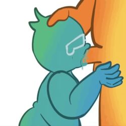 1boy1girl 1girls 1nonbinary animated animation blowjob blue_body blue_skin cheek_bulge chubby_female chubby_male deepthroat dominant_male drooling drooling_on_penis enby faceless_male fellatio frutiger_aero gagging gagging_noise gagging_on_penis glasses green_body green_skin hand_guiding hand_on_head inexperienced inexperienced_female looping_animation male male/female monster_(zombsterrr) multicolored_body multicolored_skin nonbinary orange_body orange_skin penis_in_mouth saliva saliva_drip saliva_on_tongue saliva_string saliva_trail submissive_female teardrop tongue yellow_body yellow_skin zomb_(zombsterrr) zombsterrr