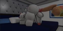 2boys 3d cat_ears disembodied_penis donut_anus feline femboy male penis_in_ass roblox robloxian self_upload tagme white_fur yopimz