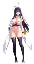 1girls akagi_rio bare_shoulders big_breasts black_hair blue_eyes breasts bunny_ears bunny_girl cleavage curvy curvy_female derauea detached_collar female female_only full_body game_cg hair_ribbon huge_breasts large_breasts long_hair looking_at_viewer milk_factory motto!_haramase!_honoo_no_oppai_isekai_oppai_bunny_gakuen! official_art png runa_usami shiny_breasts shiny_skin solo standing string_panties teenager thighhighs thighs transparent_background white_panties younger_female
