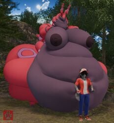 anthro ass belly big_belly big_breasts big_butt breasts canid canine canis duo extreme_size_difference female fox generation_5_pokemon hi_res huge_belly huge_breasts huge_butt huge_hips huge_thighs humanoid hyper hyper_belly hyper_breasts hyper_butt looming looming_over male male/female mammal morbidly_obese nintendo obese overweight pokemon pokemon_(species) scolipede size_difference thick_thighs vep125 weight_difference wide_hips wolf