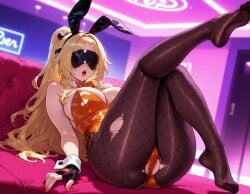 ai_generated balecxi bunnysuit feet fishnets trigger_(zenless_zone_zero)