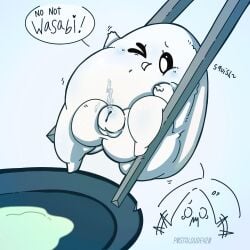 art_trade big_balls chopsticks exed_eyes food_creature jelly_filled_donut male_only onigiri pafu penis postaldude420 rule_63 small_penis wasabi