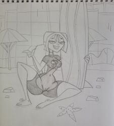 beach bridgette_(tdi) cartoon_network commission elinor_the_witch ellissummer female female_only hornyhobbit mother-of-trolls sketch teletoon thick_thighs total_drama_island white_female wip witch_elinor