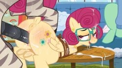 animal_genitalia animal_penis anus arms_tied ass bedroom_eyes big_penis black_penis bodily_fluids bondage bondage bound canaryprimary cum cum_drip cum_everywhere cum_in_mouth cum_inside cum_on_butt cum_on_face cutie_mark dripping duo equid equine equine_genitalia equine_penis eyewear female female_penetrated feral feral_on_feral feral_penetrated feral_penetrating feral_penetrating_feral friendship_is_magic fur furniture genital_fluids genitals glasses hair hasbro hi_res hooves horse male male/female male_penetrating male_penetrating_female mammal mature_female messy mrs._shy_(mlp) my_little_pony mythological_creature mythological_equine mythology narrowed_eyes on_table pegasus penetration penile penile_penetration penis penis_in_pussy pony red_hair restraints rope rope_bondage seductive sex table vaginal_penetration vaginal_penetration wings wings_tied yellow_body yellow_fur zebra
