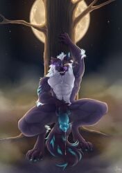 abs animal_genitalia animal_penis anthro balls big_balls big_penis bodily_fluids canid canine canine_genitalia canine_penis canis crouching dominant dripping erection fangs field fluffy fluffy_tail forest full_moon furry fuzzy fuzzy_balls genital_fluids genitals grass hand_on_knot hand_on_penis heterochromia hi_res knot knotted_penis leaking_precum licking licking_lips light looking_at_viewer male mammal moon moonlight muscular muscular_male mythological_canine mythological_creature mythology pecs penis plant precum precum_drip precum_on_penis precum_string purple_eyes pushing_down_penis rexxy_(pipinosgr) saggy_balls scratch scratch_mark sheath solo tail teeth tongue tongue_out tree tree_trunk utya vein veiny_knot veiny_penis werecanid werecanine werecreature werewolf wolf yellow_eyes