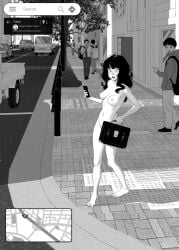 1girls 5boys absolutely_nothing_on armpit background_characters barefoot barely_visible_genitalia barely_visible_pussy black_hair blush blush breasts briefcase caught_naked caught_on_camera clothed_male clothed_male_nude_female completely_naked completely_naked_female completely_nude completely_nude_female covering covering_crotch covering_pussy covering_self d: embarrassed embarrassed_naked_female embarrassed_nude_exposure embarrassed_nude_female enf exposed exposed_breasts exposed_midriff face_blush female full-face_blush google google_maps google_street_view hi_res highres holding_briefcase holding_phone holding_smartphone kidetic kusujinn long_hair looking_at_another looking_at_camera looking_at_viewer male medium_breasts messy_hair naked naked_female nervous_sweat nude nude_female only_one_naked open_mouth original outdoor_nudity outdoors permanent_nudity phone public public_nudity sentenced_to_nudity shaved_armpit shaved_crotch smartphone street sweat sweatdrop tagme televised_humiliation text uncensored wide-eyed wide_eyed