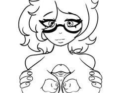 animation big_breasts big_dick big_nipples big_penis boobjob breast_grab breasts breasts_out caritxxx commissions_open cum cum_in_mouth cum_on_face cum_shot female glasses ibispaintx monochrome nipples no_color oc original_character self_upload semen semen_in_mouth semen_on_face short_animation short_hair simple_character solo_female tagme video
