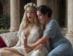 ai_generated blonde_hair cum futanari handjob tagme video
