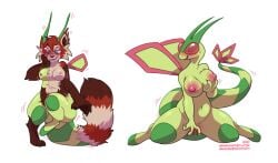 2020 ailurid antennae_(anatomy) anthro areola biped blush bodily_fluids breast_expansion breasts brown_body brown_fur closed_eyes colored digitigrade expansion eyewear female flygon fondling fur generation_3_pokemon genitals glasses green_body growth hhazard holding_breast mammal markings motion_lines nintendo nipples nude open_mouth pokemon pokemon_(species) pussy red_body red_fur red_panda ring_(marking) ringed_tail self_fondle simple_background sitting sitting_on_ground smile solo species_transformation spread_legs spread_pussy spreading standing striped_markings striped_tail stripes tail tail_markings transformation white_background white_body white_fur wing_growth wings