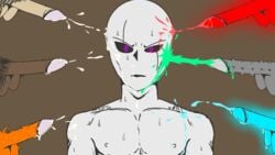 7boys bukkake burgerpants cum cum_in_eye cum_on_face gaster lightsaber_dick oc original_character papyrus sans sigma_stare