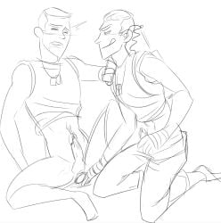 2boys bottomless darklitria dildo drool gay iliketobonkitbonkit jerking_off licking_lips male male_only scout_(team_fortress_2) selfcest sex_toy team_fortress_2 tf2 wince yaoi