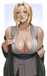 1girls big_breasts blush blushing_at_viewer breasts cleavage curvaceous curvy curvy_female female female_focus female_only gud0c hi_res highres huge_breasts large_breasts light-skinned_female light_skin long_hair looking_at_viewer naruto naruto_(series) smile smiling smiling_at_viewer solo solo_female solo_focus tsunade wide_hips