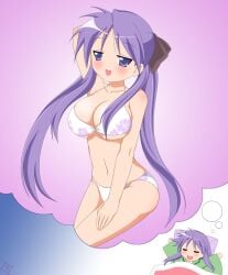 1girls artist_request big_breasts kagami_hiiragi lucky_star sleeping tagme tagme_(artist)