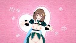 1girls 3d 3d_(artwork) 3d_model areola areolae breasts brown_hair closed_eyes meica nipples nude_female pussy short_hair tagme tagme_(artist) thighs virtual_youtuber vtuber