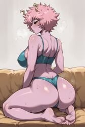 ai_generated ass back_view big_ass big_breasts blue_lingerie blush boku_no_hero_academia bra breasts bubble_butt curvaceous curvaceous_female dark_eyes faprunner78 fat_ass feet hips horns kneeling kneeling_on_sofa lingerie looking_at_viewer looking_back mina_ashido my_hero_academia natural_breasts oiled oiled_ass oiled_body oiled_skin panties pink_hair pink_skin plump_ass round_ass short_hair sideboob slim_girl slim_waist steam steam_from_mouth steaming_body thick_thighs thighs toes voluptuous voluptuous_female waist wide_hips yellow_eyes
