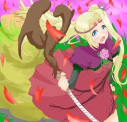 bare_ass blonde_hair blue_eyes fart fart_cloud fart_fetish hand_on_hip kid_icarus kid_icarus_uprising looking_up nintendo viridi