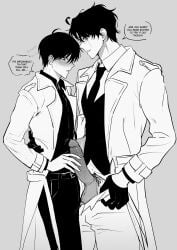 2boys big_penis big_penis_adoration gay kim_dokja omniscient_reader's_viewpoint pants_open skinny taotaille testicles yaoi yoo_joonghyuk
