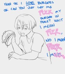 1boy burger comic hypnosis luckyluckyluckypenny male_only tagme