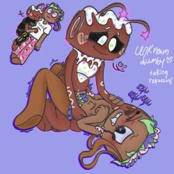 after_sex alien bassie_(dandy's_world) breeding caressing_face cosmo_(dandy's_world) cuddling dandy's_world dandys_world pregnant_female tears tears_of_pleasure unknowndumby wholesome