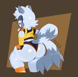 1girls ass ass_bigger_than_head ass_focus booty_shorts bubble_butt butt_focus enormous_ass eyes_half_open fat_ass female female_focus female_only grey_body grey_fur hands_on_hips large_ass looking_at_viewer phat_ass seductive_look sega shorts smile smiling_at_viewer sonic_(series) sonic_the_hedgehog_(comics) sonic_the_hedgehog_(idw) tail tangle_the_lemur theonehornedimp thick_ass thick_thighs tight_clothing