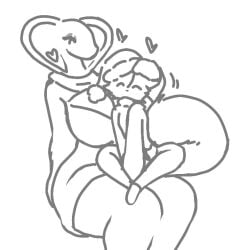 alex_(horniicat) anthro cat_ears cat_tail hailey_(horniicat) horniicat hyper_penis penis