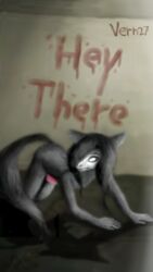 1boy anthro black_body black_fur black_hair blood bodily_fluids fur genitals girly hair hi_res mal0 male male_anthro male_only male_scp-1471 malo nude penis scp-1471 scp-1471-a scp_foundation solo solo_male vern27