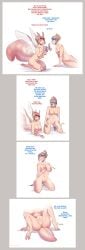 2021 4_breasts 4_nipples animal_humanoid antennae_(anatomy) arthropod arthropod_abdomen arthropod_humanoid breast_growth breasts colored comic comic_strip dialogue duo_focus english_text female genitals group growth hair hi_res highlights_(coloring) human humanoid insect_humanoid insects mammal matriarch_queen matriarch_worm multi_breast multi_limb multi_nipple nipples nude object_in_pussy pussy simple_background species_transformation strawberrytfs text transformation trio unbirthing vaginal_penetration vore wings